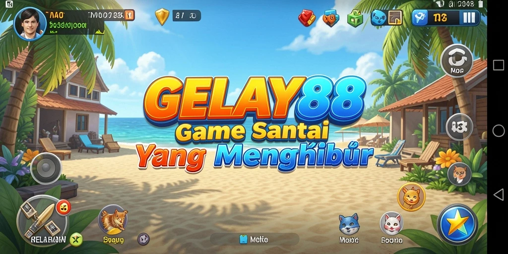 Tampilan gameplay menarik dari GELAY88 dengan warna cerah.