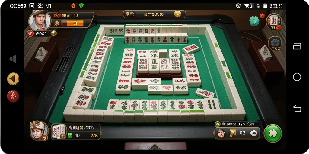 Screenshot utama OCE69 menampilkan gameplay Mahjong yang seru dan interaktif.
