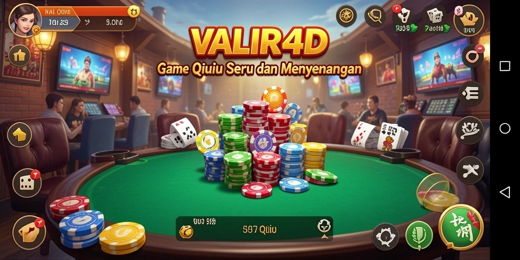 Screenshot utama VALIR4D menunjukkan serunya gameplay QiuQiu.
